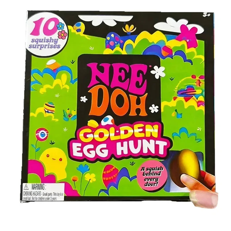 2026 Needoh Golden Egg Hunt Game Blind Box Easter Fidget With With Squishy Surprise Stress Relief Squeeze For Kids' Easter Party